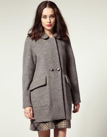 Nw3 By Hobbs Downshirehill Boiled Wool Coat - Gray