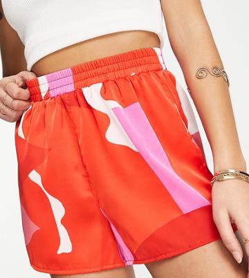 Lola May Petite Shorts In Abstract Print-multi