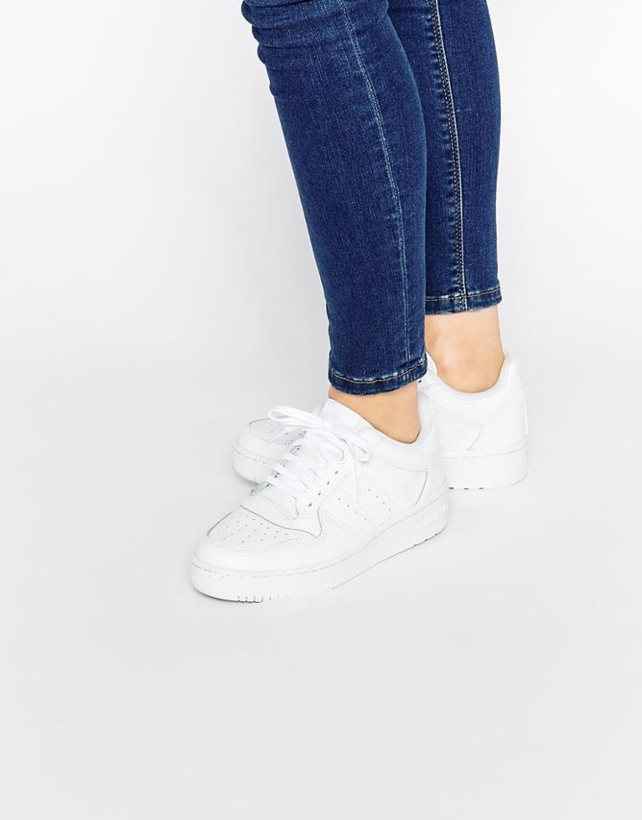 Adidas Orginals White Leather Attitude Revive Sneakers - White