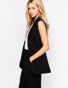 Mango Sleeveless Blazer - Black