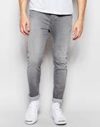 Selected Homme Jeans In Skinny Fit - Gray