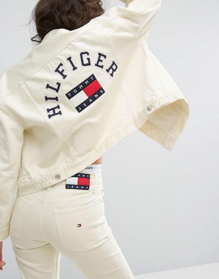 Tommy Jeans 90's Girlfriend Trucker Jacket - Yellow