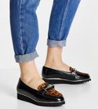 Simply Be Extra Wide Fit Metis Trim Loafers In Leopard-multi