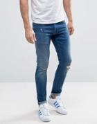 Redefined Rebel Slim Fit Jeans In Indigo - Blue