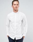 Selected Homme Smart Grandad Shirt With Print - White