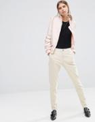 Vila Classic Skinny Pants In Sand - Tan