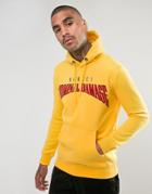 Criminal Damage Hoodie In Yellow With Logo - Yellow