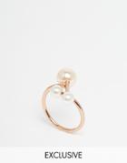 Monki Geometric Ring - Rose Gold
