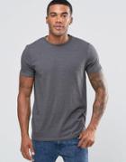 Asos Muscle T-shirt With Crew Neck In Charcoal Marl - Gray