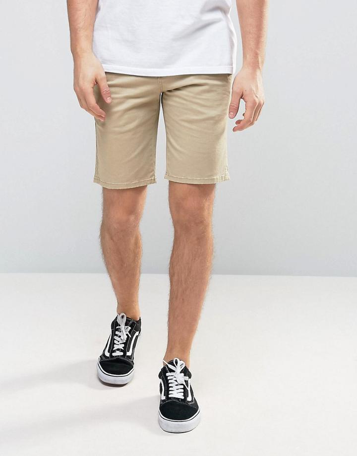 Element Howland Straight Chino Shorts In Beige - Beige