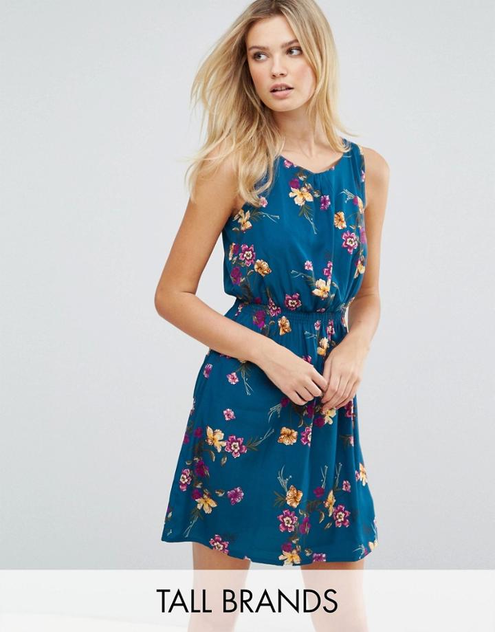 New Look Tall Floral Dress - Blue