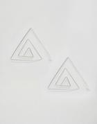 Limited Edition Large Wire Swirl Triangle Earrings - Gold
