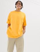 Asos Design Organic Oversized Fit T-shirt With Crew Neck In Yellow - Yellow