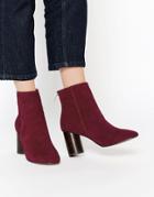 Asos Reese Suede Ankle Boots - Rust