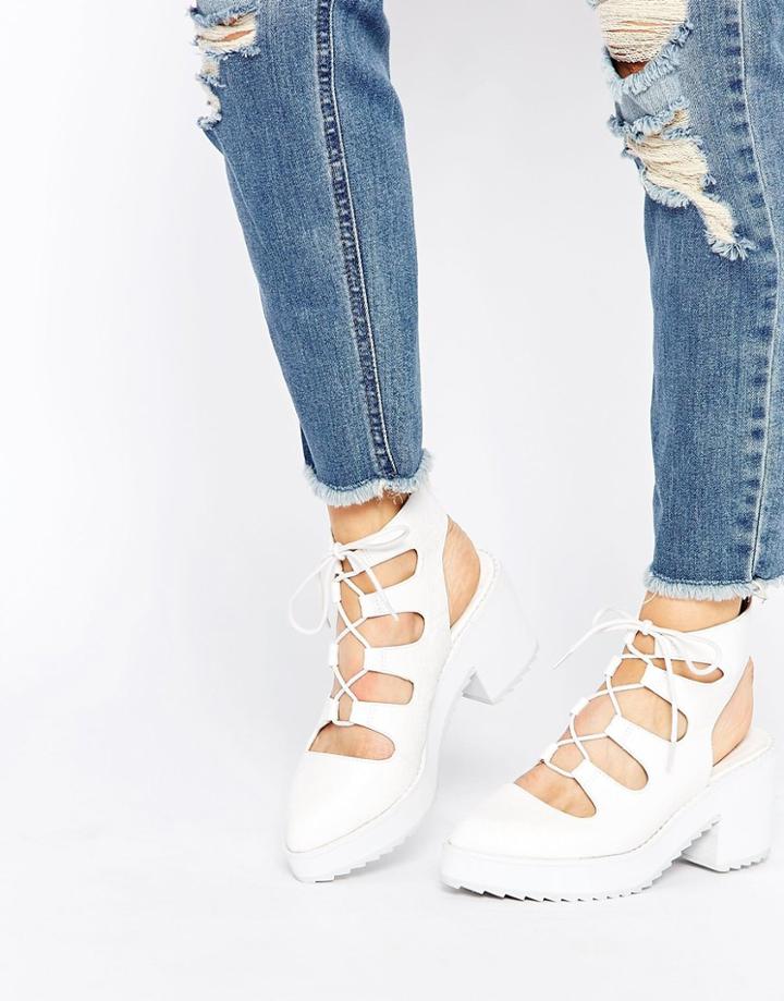 Asos On The Town Heels - White