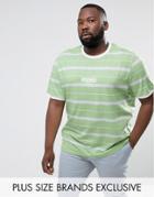 Puma Plus Retro Stripe T-shirt In Green Exclusive To Asos 57658601 - Green
