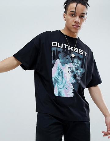 Asos Design Outkast Oversized Band T-shirt - Black