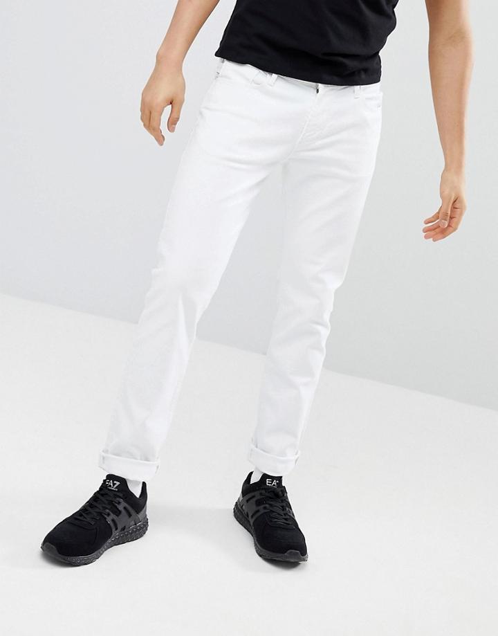 Emporio Armani J06 Slim Fit White Jeans - White