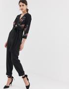 Ted Baker Eleaann Oracle Turn Up Jumpsuit-black