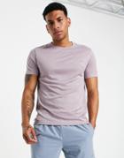 Asos 4505 Icon Training T-shirt With Quick Dry In Lilac-purple