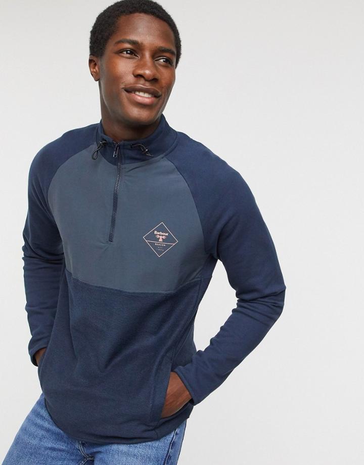 Barbour Beacon Tarn Half Zip Sweat In Navy