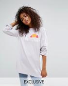 Ellesse Oversized Long Sleeve T-shirt With Extreme Sleeves - Purple