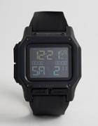 Nixon Regulus Digital Silicone Strap Watch In Black - Black