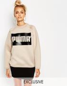 Puma Box Logo High Neck Sweatshirt - Chrystal Gray