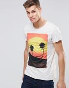 Esprit Beach Print Graphic T-shirt - Gray
