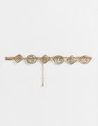 Topshop Swirl Choker Necklace In Gold