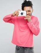 Asos Oversized Boxy Long Sleeve T-shirt - Pink
