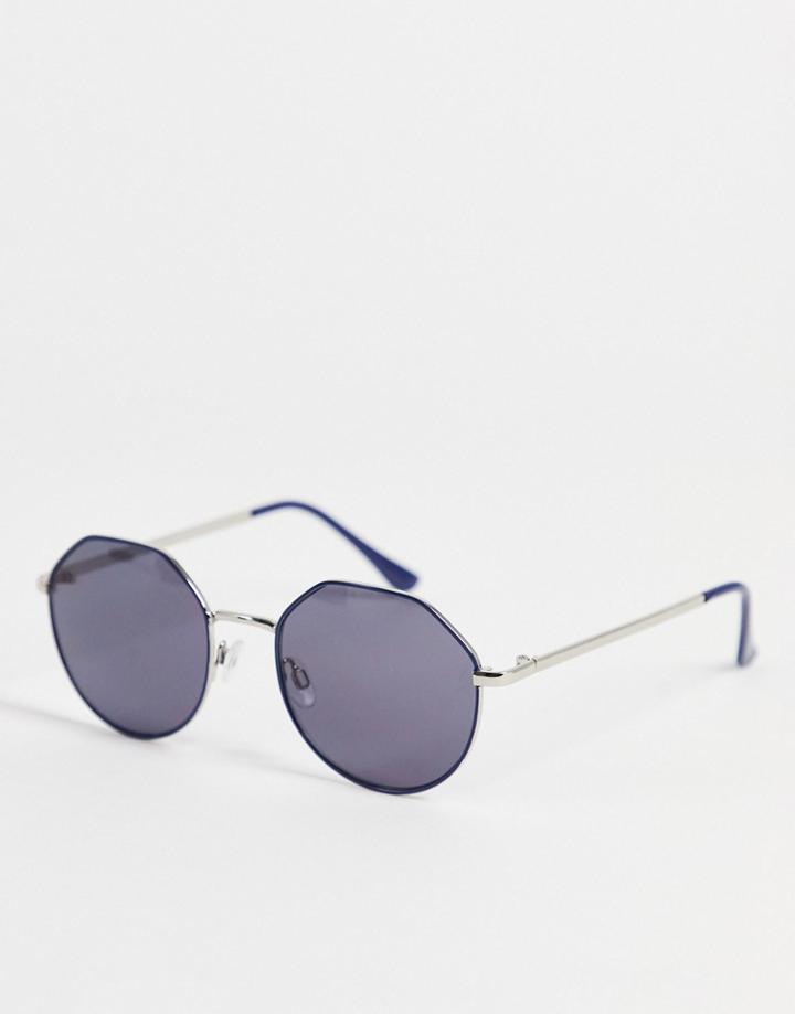 Aj Morgan Agenda Round Lens Sunglasses-silver