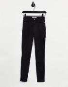 Jdy Jona High Waist Skinny Jeans In Black