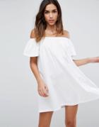 Asos Off Shoulder Mini Dress - White