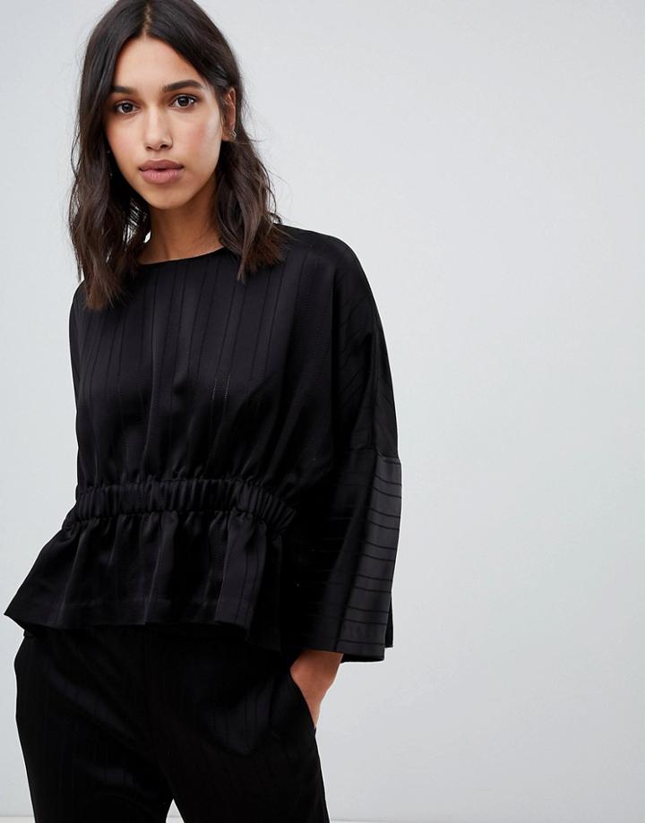 Ted Baker Ted Says Relax Cropped Rouched Top - Black
