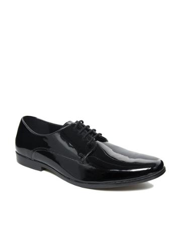 Asos Derby Shoes In Patent Leather