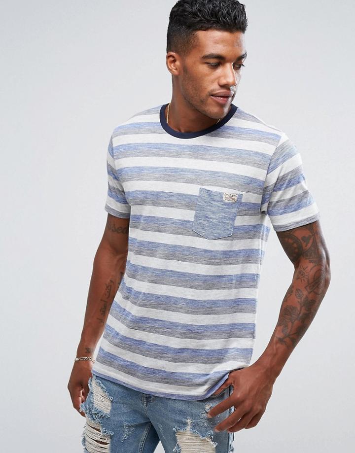 Brave Soul Retro Stripe T-shirt - Red