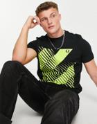 Fred Perry Abstract Graphic Print T-shirt In Black