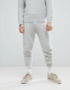 Asos Knitted Joggers In Fluffy Yarn - Gray