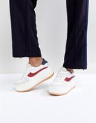 Sixtyseven White Leather Flatform Chunky Sneaker - Multi