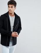 Jack & Jones Premium Wool Mix Coat With Zips-black