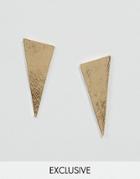 Designb London Minimal Triangle Stud Earrings - Gold