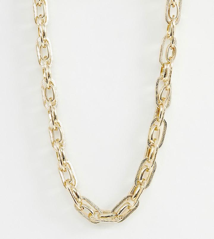 Warehouse Chunky Chain Necklace In Gold - Gold