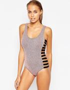Beach Riot Cut Out Side Swimsuit - Pink