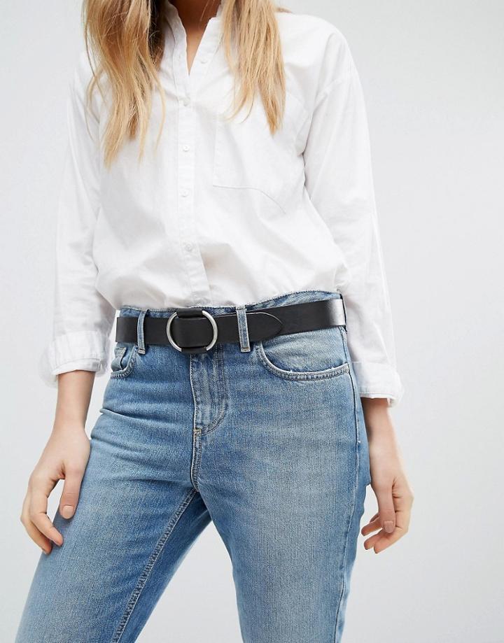 Pieces Leather Belt In Black - Black