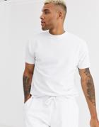 Asos Design Two-piece Relaxed T-shirt In Towelling In White
