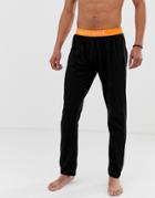 Brave Soul Lounge Pant With Neon Waistband-black