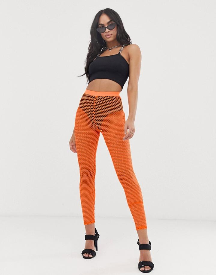 Asos Design Extreme Fishnet Legging - Pink