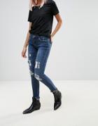 Blank Nyc Charmed Life Destroyed Skinny Jeans - Blue
