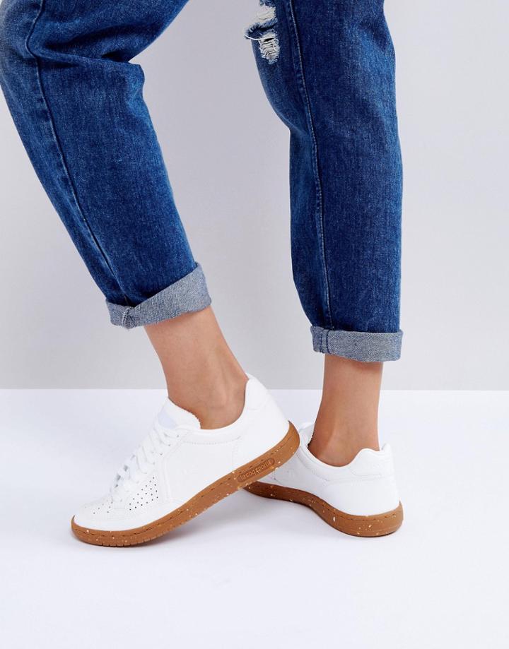 Le Coq Sportif Icons Retro Sneakers With Speckled Gum Sole - White